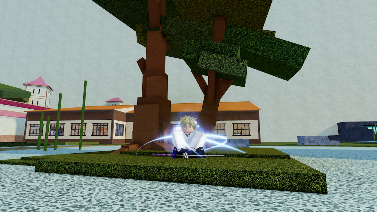 Joueur de Soul Reaper méditant pour écouter son esprit Shikai dans Type Soul Roblox