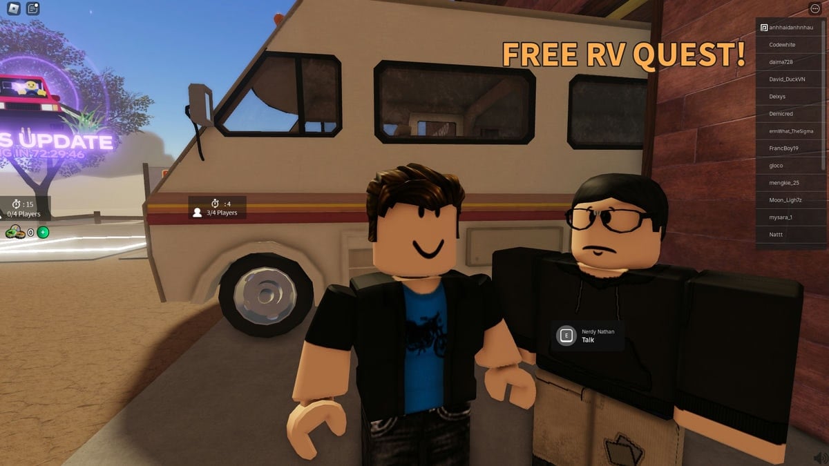 Debout avec Nerdy Nathan dans Roblox a Dusty Trip