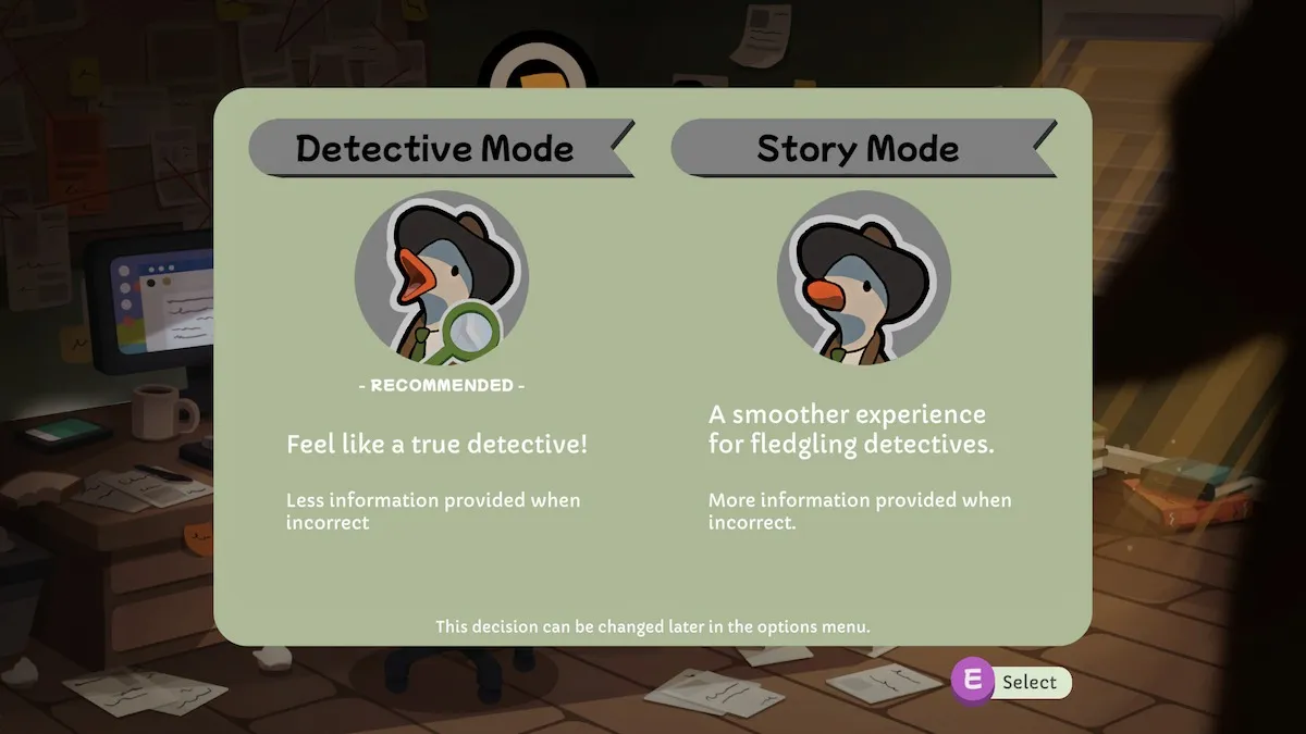 Nouvelle page de jeu de Duck Detective. 