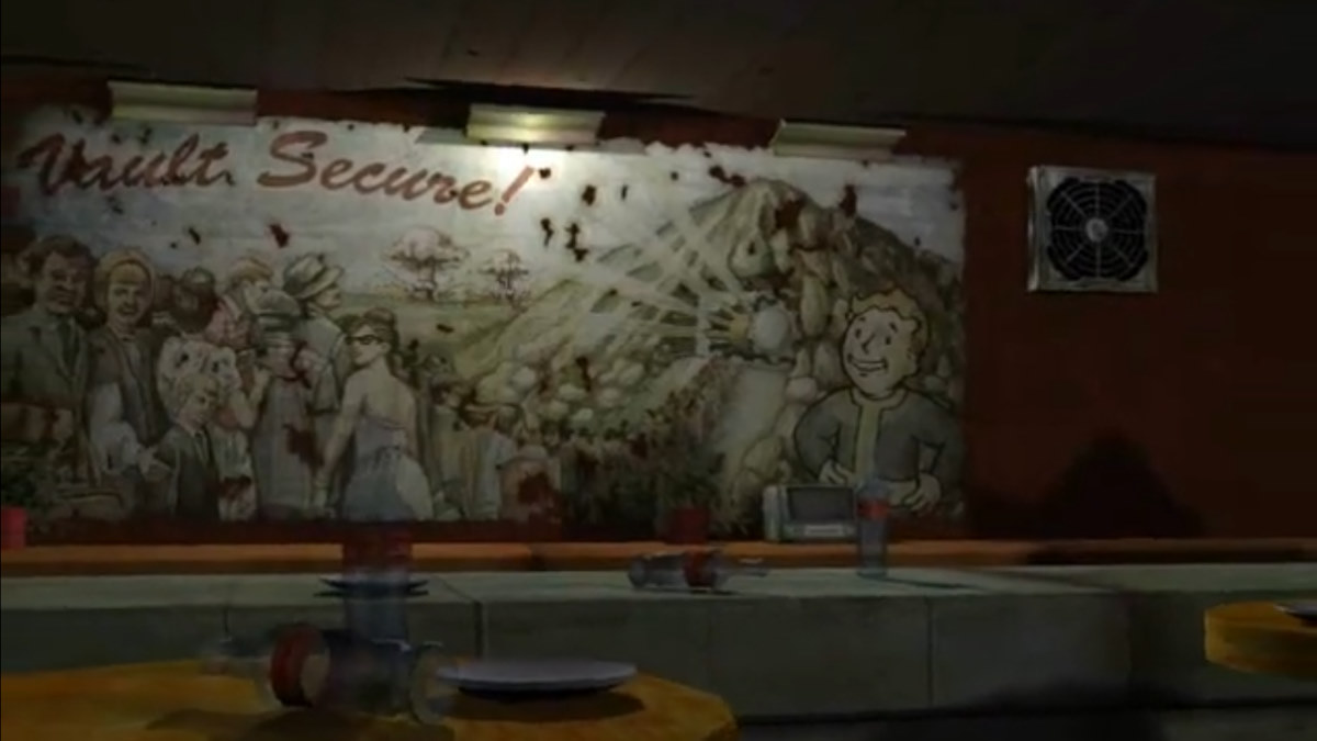Une capture d'écran du film d'introduction de Fallout Nevada, mod Fallout 2.