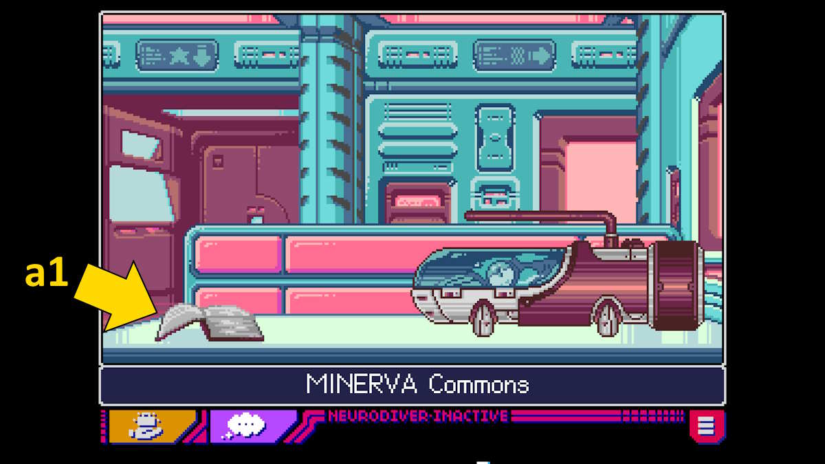 Lecture du manuel dans Read Only Memories : Neurodiver