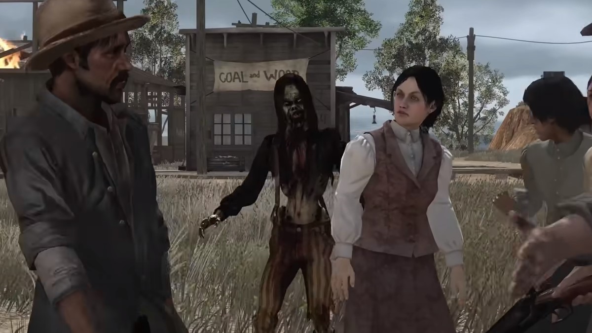 Un groupe de zombies s'approche dans Red Dead Redemption : Undead Nightmare