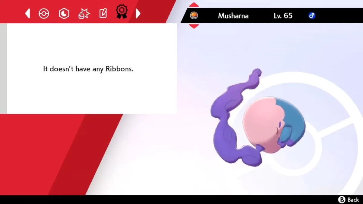 Résumé du ruban de Musharna dans Pokemon Sword & Shield