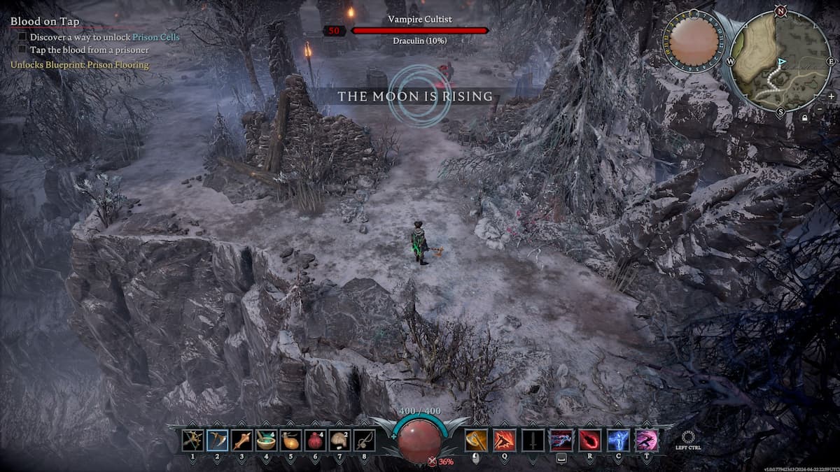 V Ennemi cultiste vampire montant dans Ruins of Mortium.