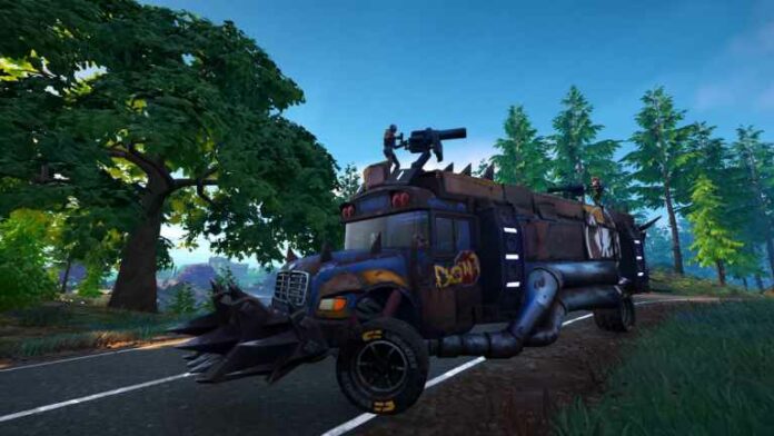 War battle bus driving with boss convoy in Fortnite Chapter 5 Season 3