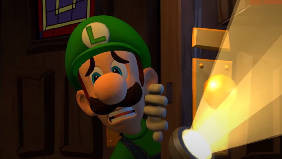 Luigi a peur dans Luigi's Mansion 2.