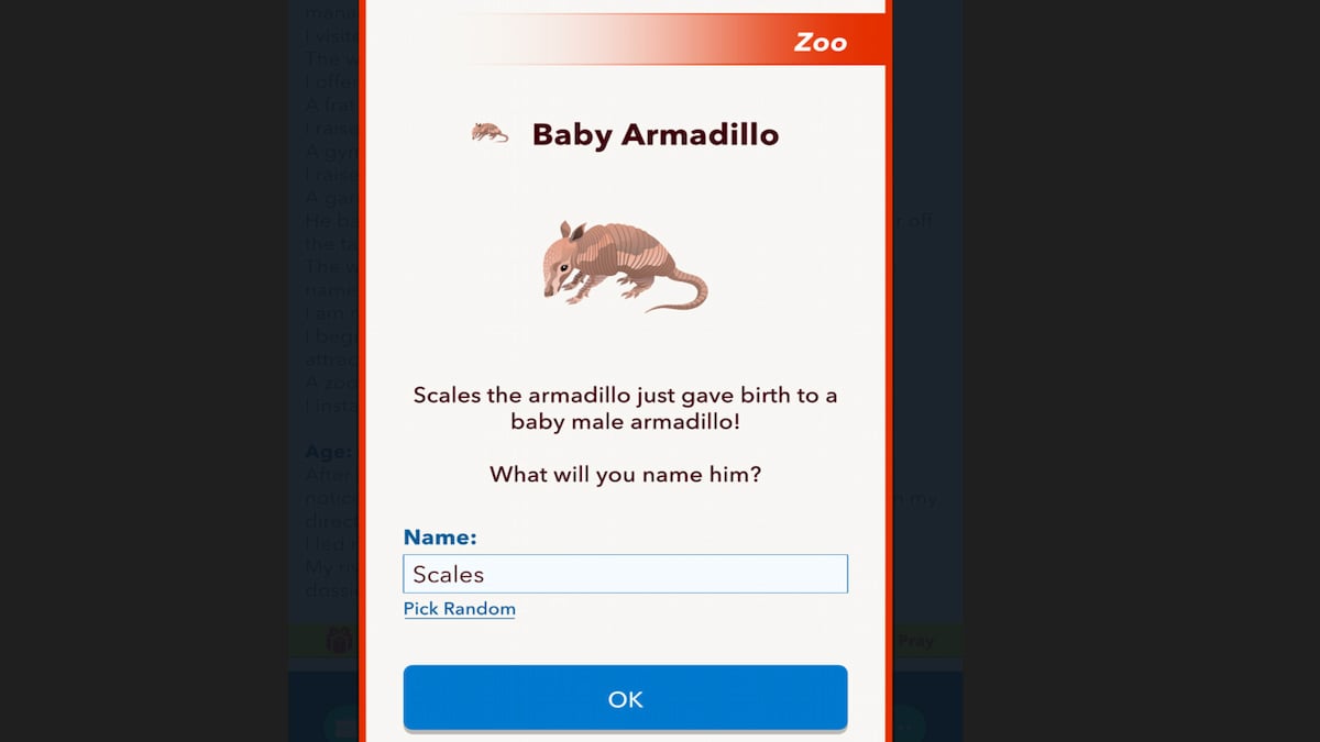 Un bébé animal dans le zoo BitLife