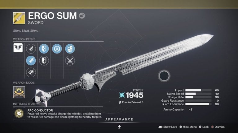 Comment obtenir l'épée exotique Ergo Sum dans Destiny 2 The Final Shape