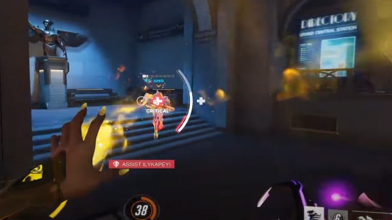 moira healing her team in overwatch 2