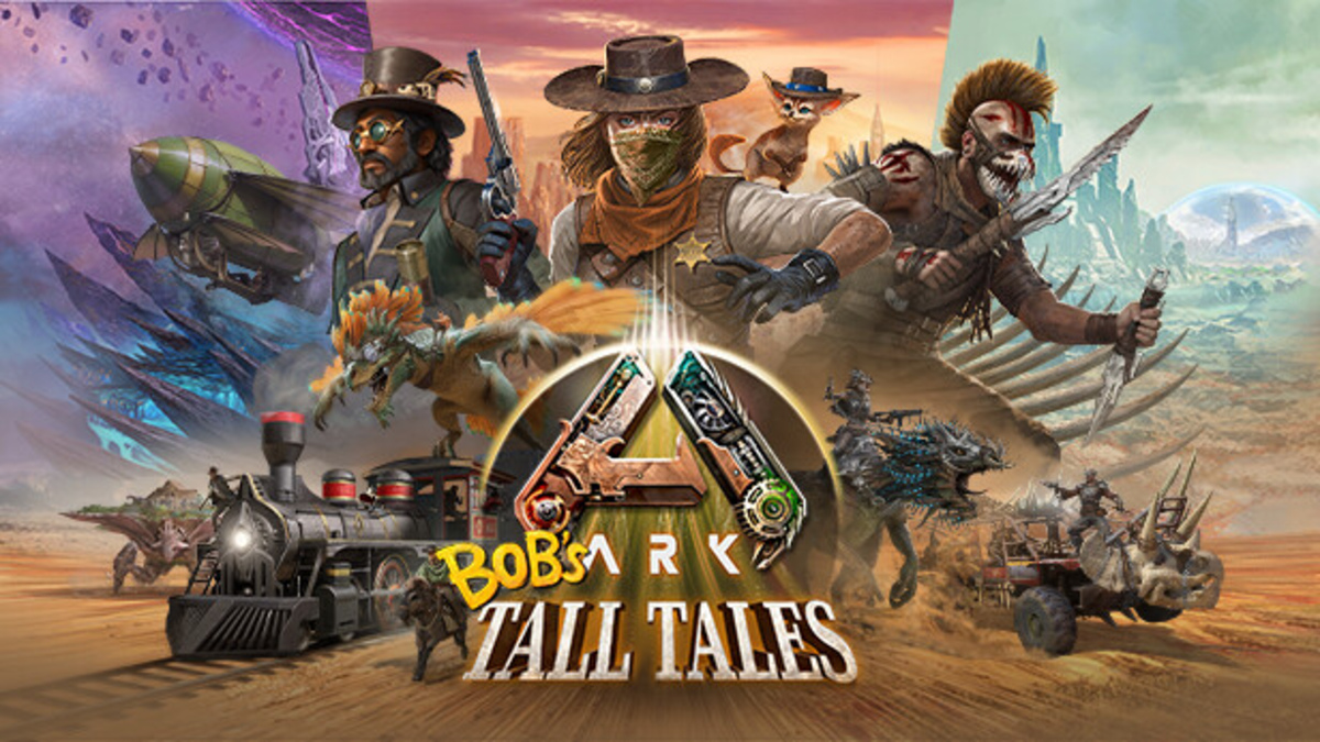 Illustration promotionnelle pour Bob's Tall Tales de la page du magasin Steam pour Ark: Survival Ascended