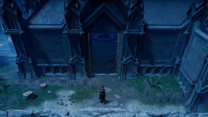 Standing in front of my castle in V Rising