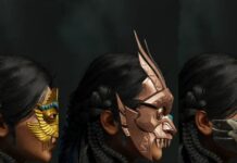 Three different masks in Soulmask