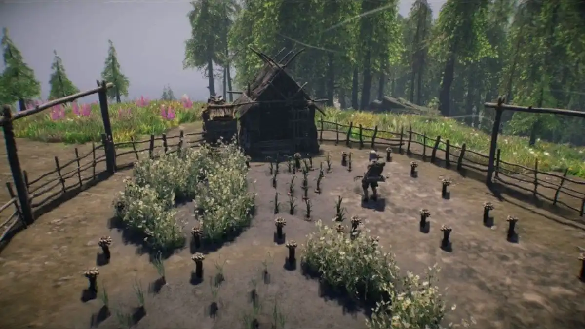 Capture d'écran d'une ferme et d'une cabane à ASKA