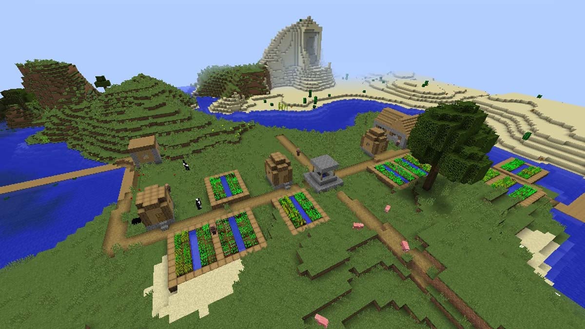 Village de fermes et de plaines dans Minecraft