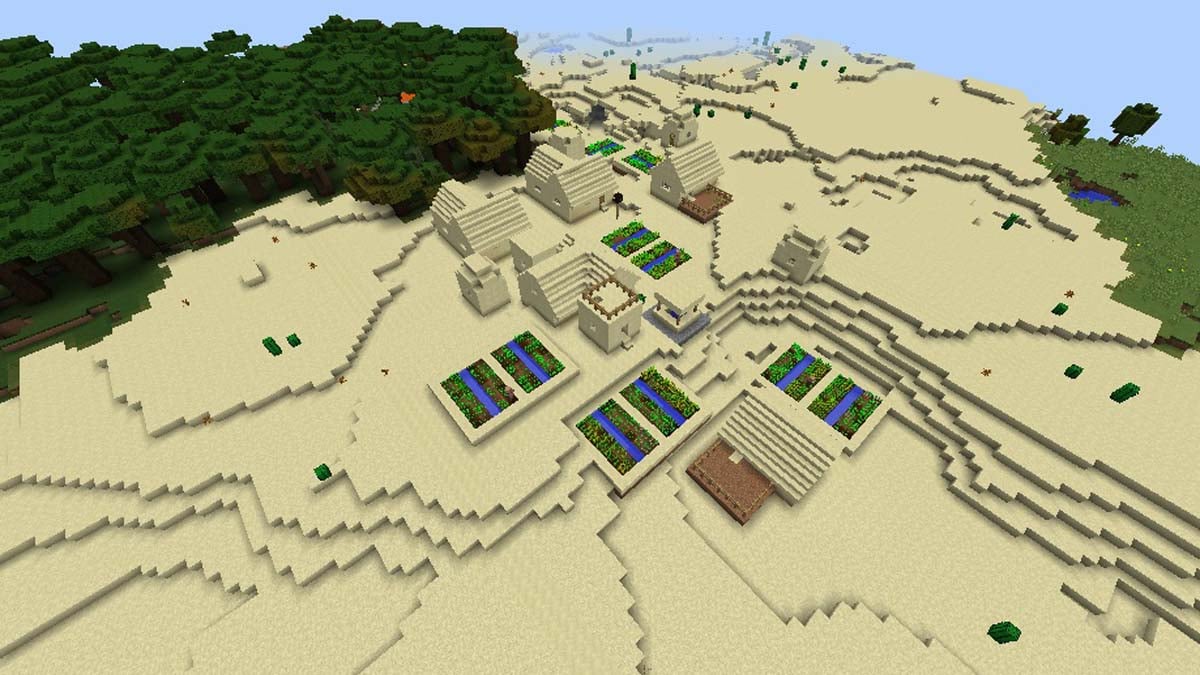 Fermes et village du désert dans Minecraft