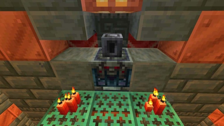 Heavy core on top of an ominous vault in Minecraft