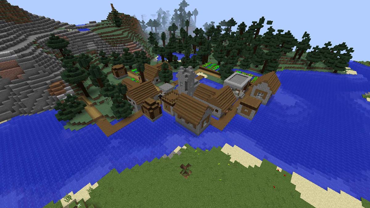 Forgeron dans le village de la taïga dans Minecraft