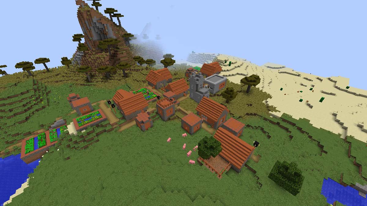 Forgeron dans un village d'acacias dans Minecraft