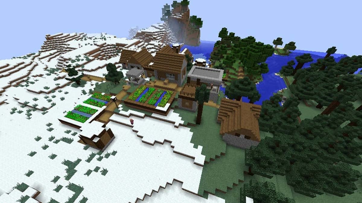 Forgeron dans un village de la taïga des neiges dans Minecraft