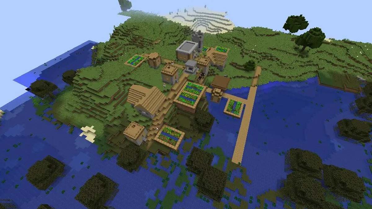 Village des marécages et des plaines dans Minecraft