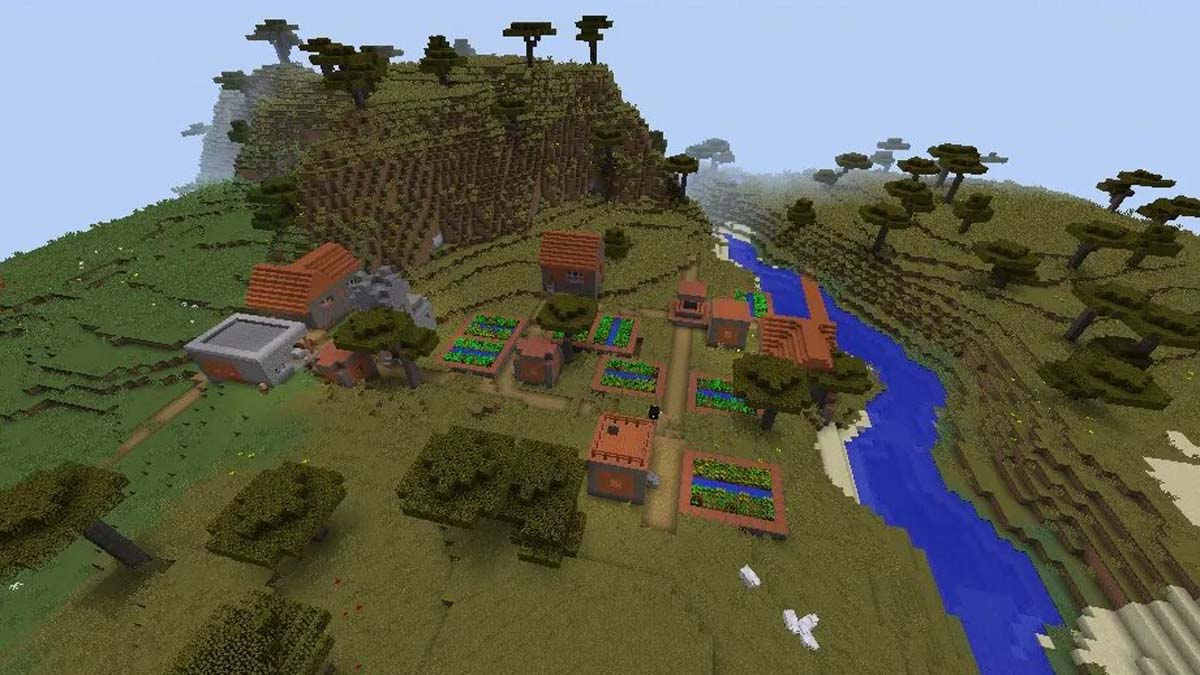 Forgeron dans le village d'acacias dans Minecraft