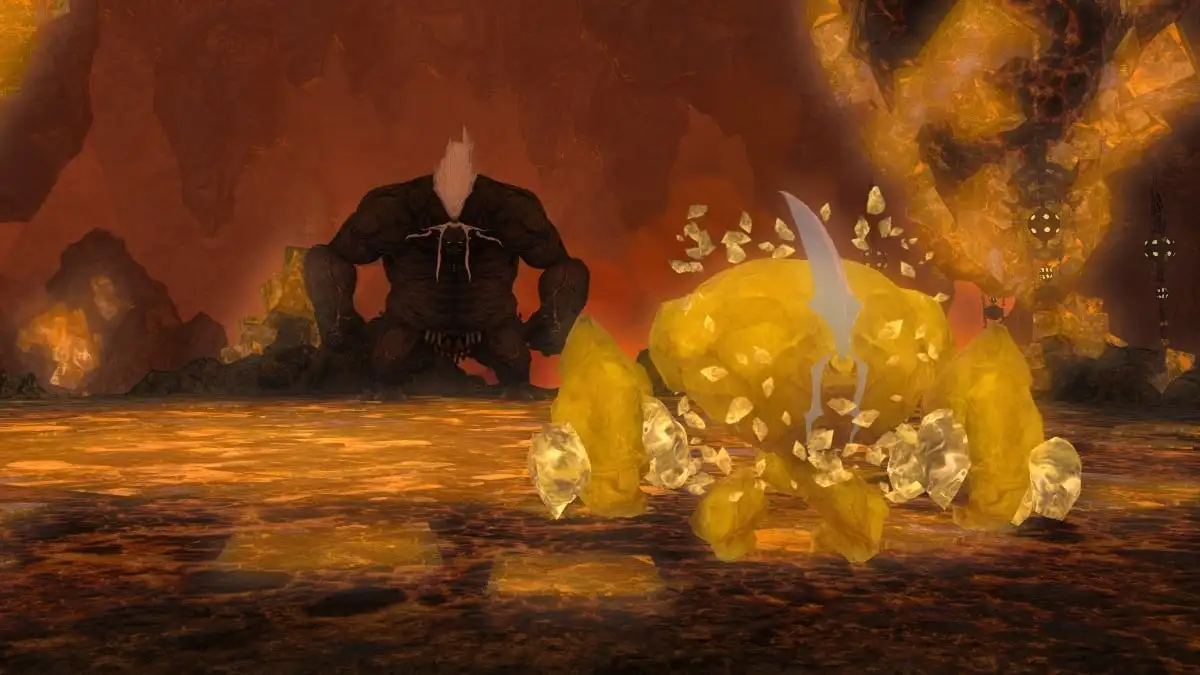 Dans Final Fantasy XIV, le Titan primordial est comparé au Titan-egi