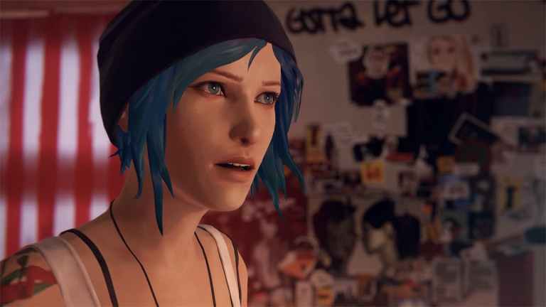 Chloe from Life is Strange in her room