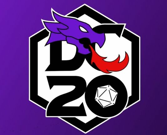 The DC20 logo used on the Kickstarter campaign and in the play test documents.