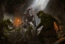 Goblins attack a knight in the caves of dark and Darker
