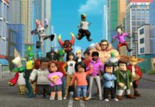 Roblox Characters in a city