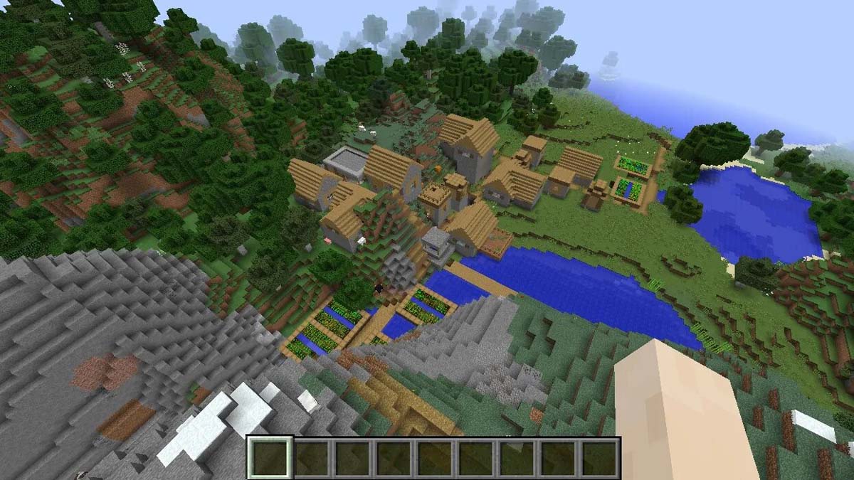 Forgeron et village forestier dans Minecraft
