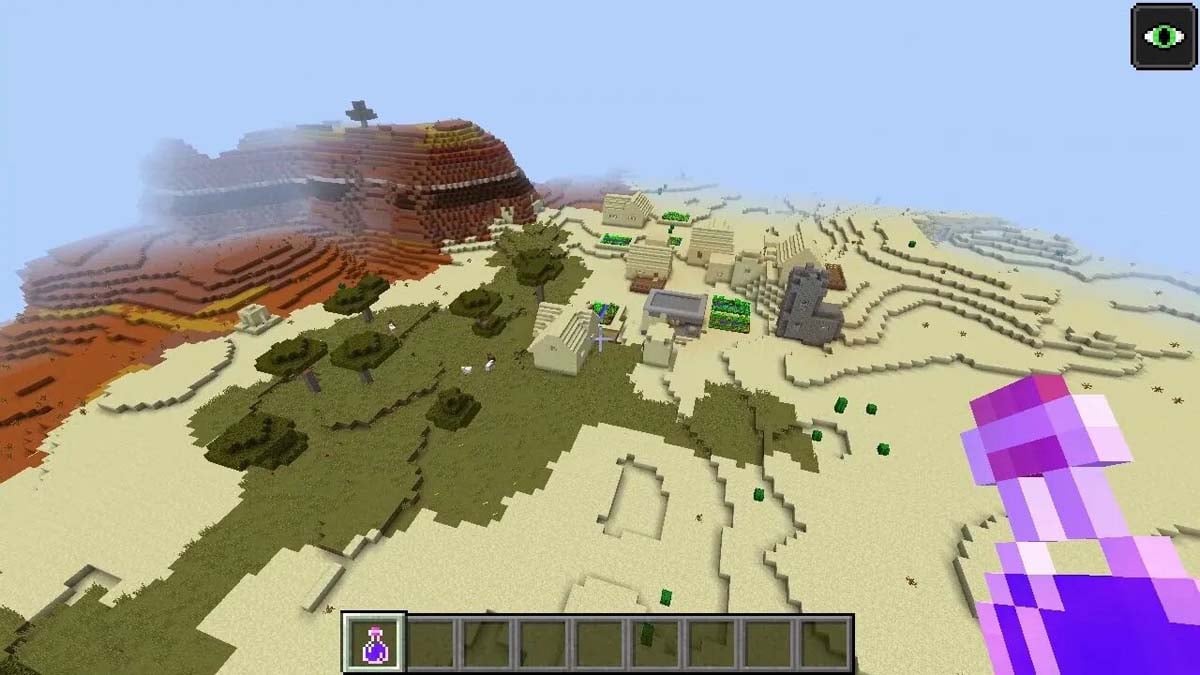 Forgeron dans un village désertique dans Minecraft