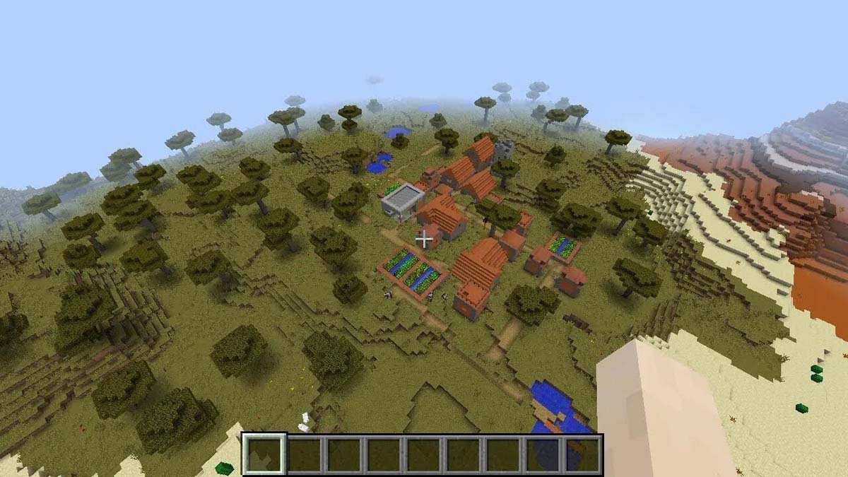 Forgeron dans le village d'acacias dans Minecraft