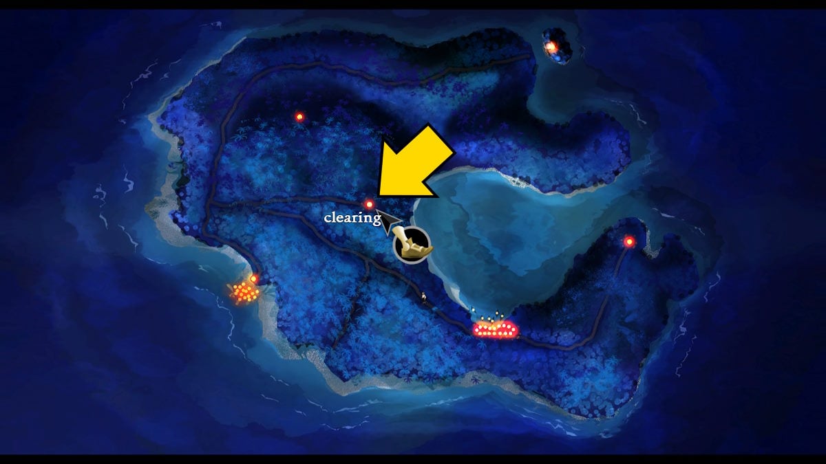 Trouver la clairière dans Le Secret de Monkey Island : Édition Spéciale