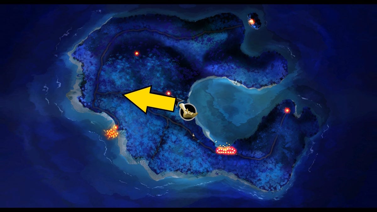 Une carte jusqu'à la fourchette dans The Secret of Monkey Island: Special Edition
