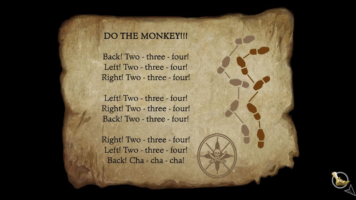 Les instructions du trésor dans The Secret of Monkey Island : Special Edition