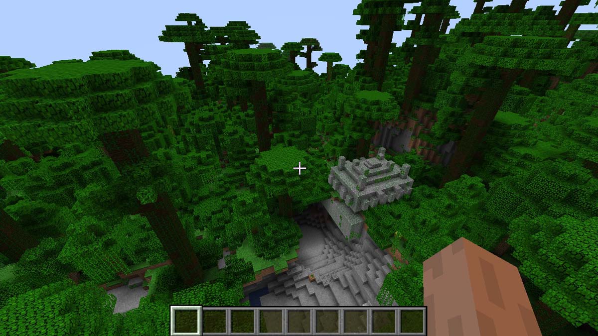Temple caché de la jungle dans Minecraft