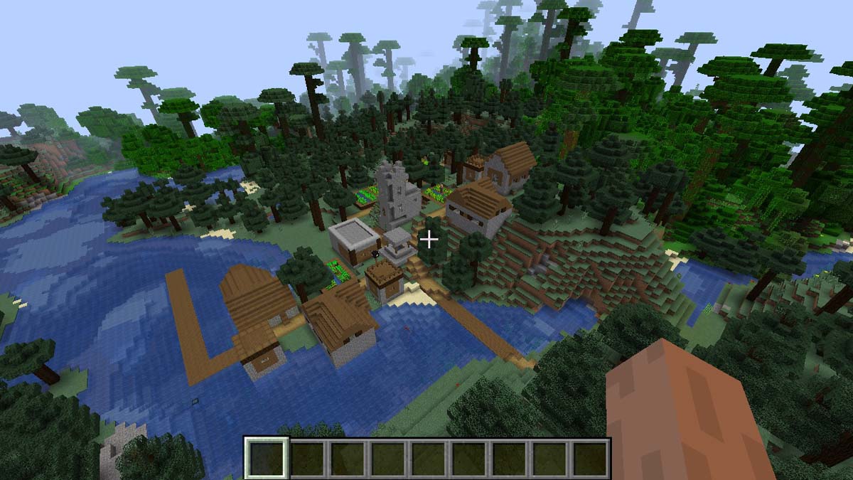 Village de forgeron et de taïga dans Minecraft
