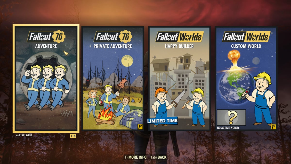 Choisir un serveur public dans Fallout 76