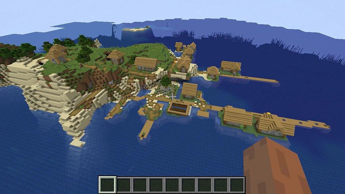 Village insulaire de survie dans Minecraft