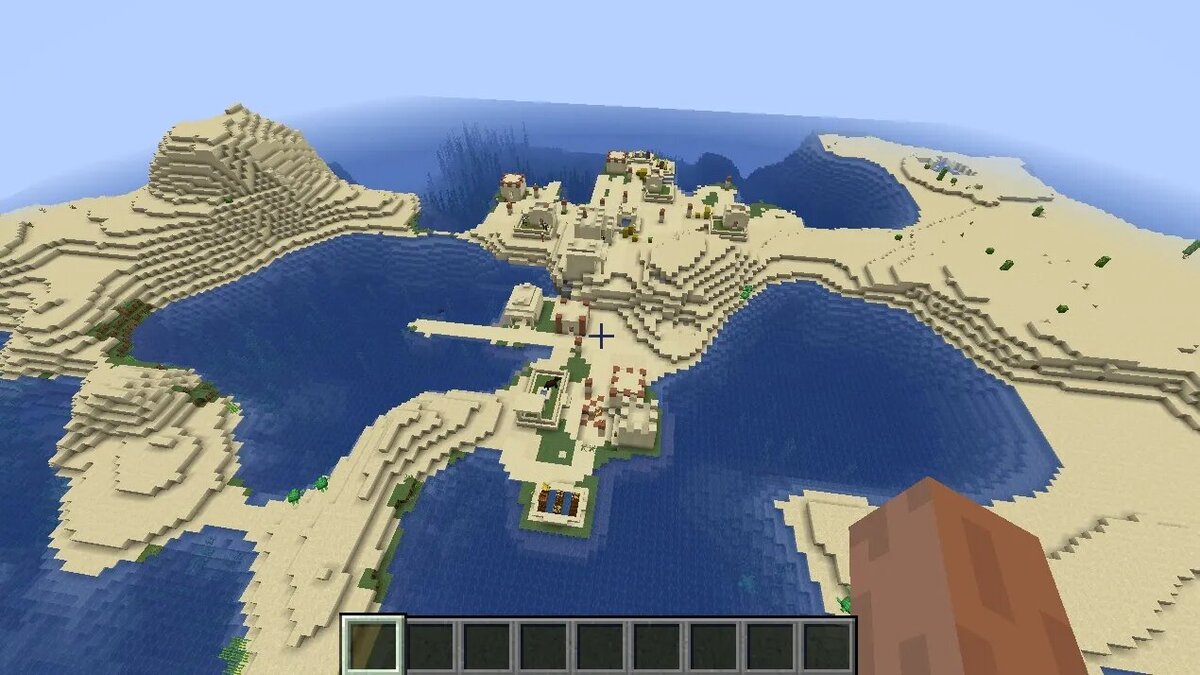 Village désertique au bord de l’océan dans Minecraft