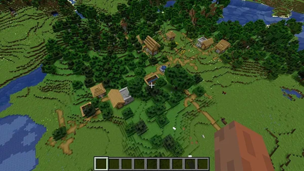 Deux forgerons et village dans Minecraft