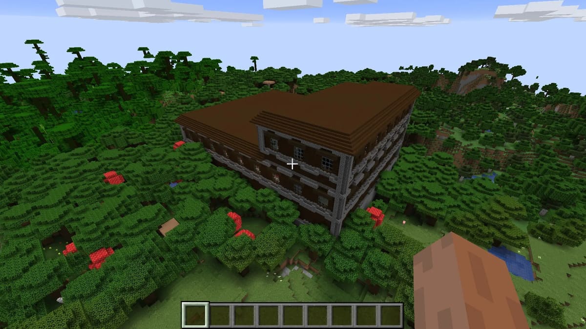 Manoir boisé près de la jungle dans Minecraft