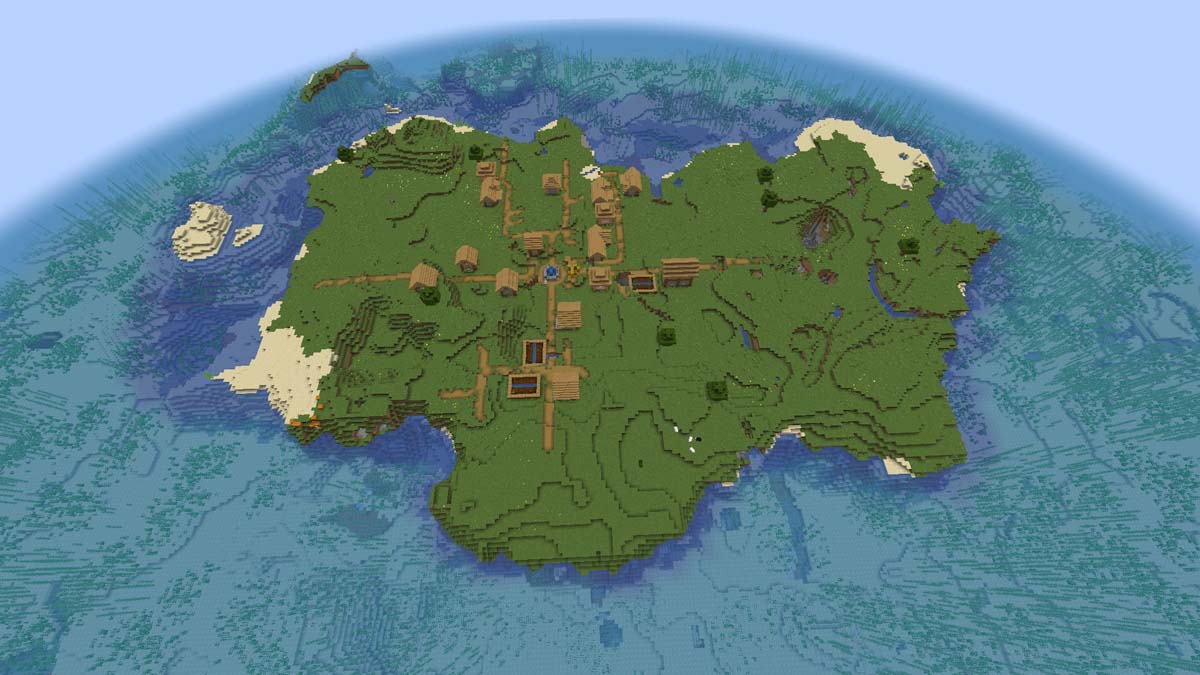 Village insulaire de survie dans Minecraft