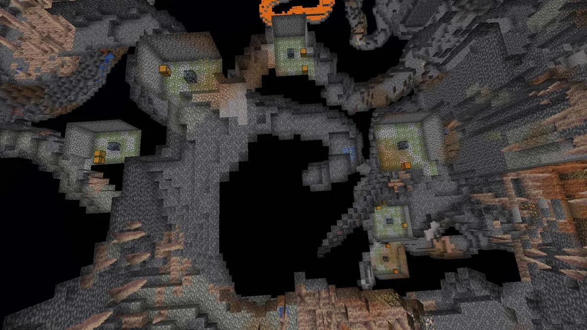 Six donjons en un seul endroit dans Minecraft