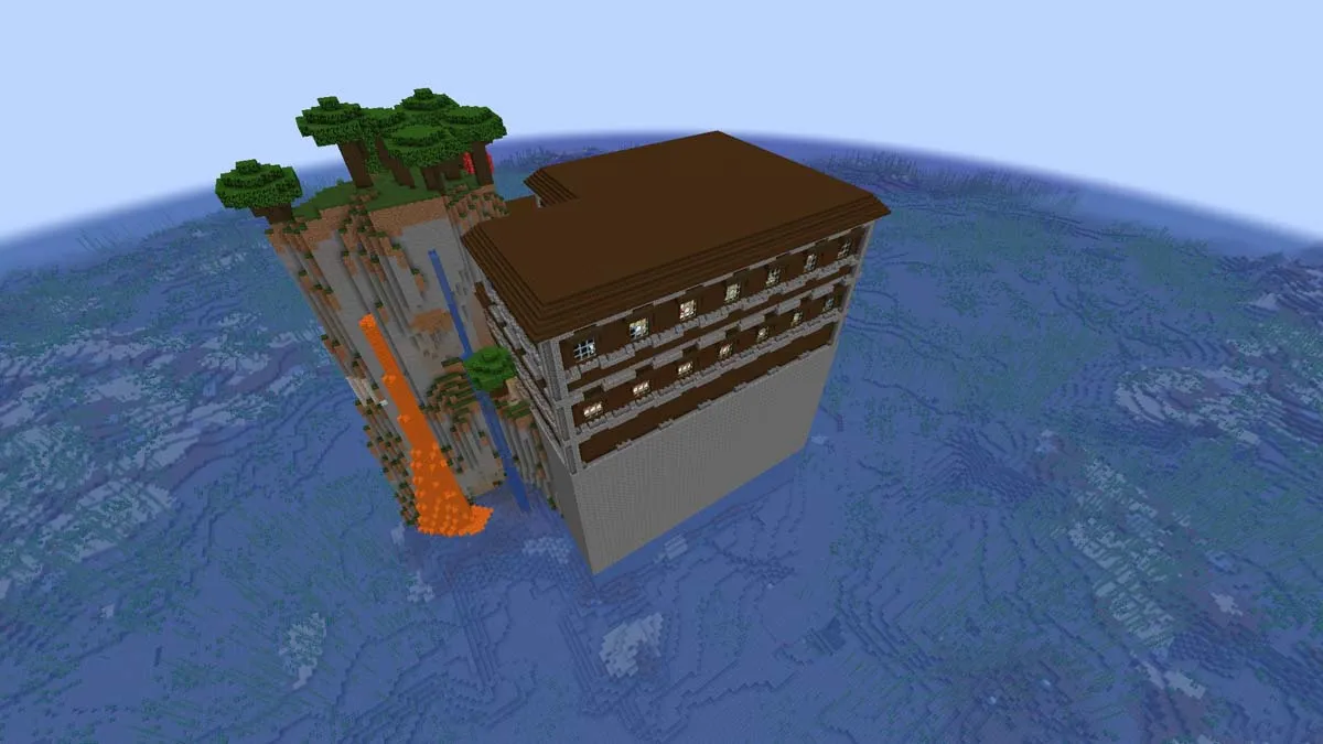 Manoir boisé dans l'océan dans Minecraft