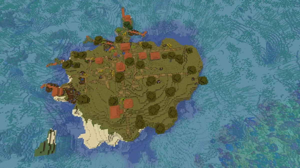 Village d'acacias de l'île de survie dans Minecraft