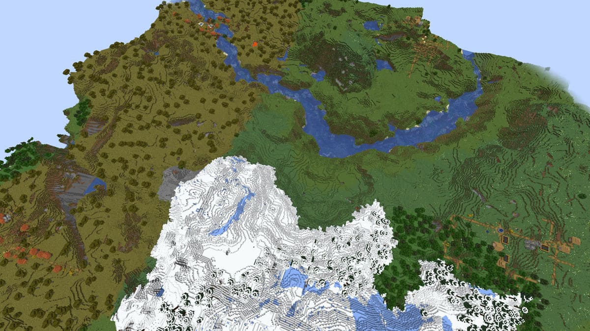 Village quadruple dans Minecraft