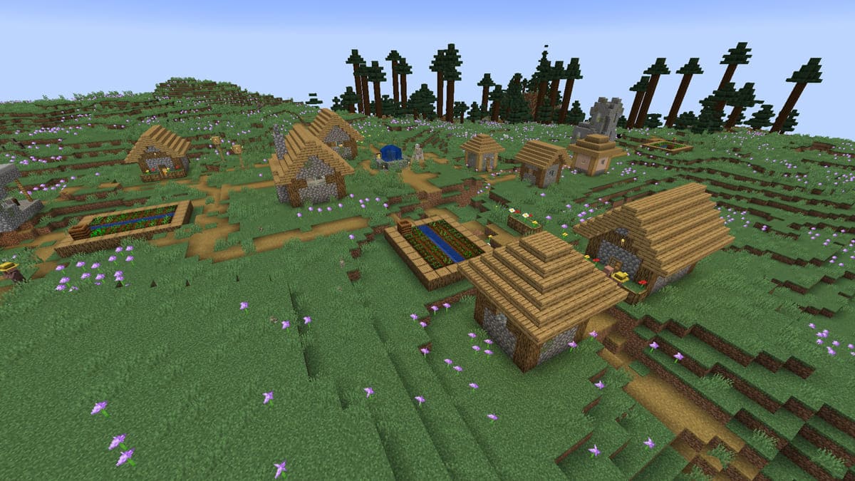 Biome et village de prairie dans Minecraft