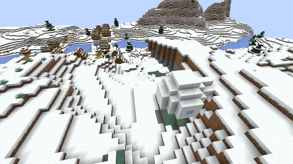 Igloo et village de neige dans Minecraft